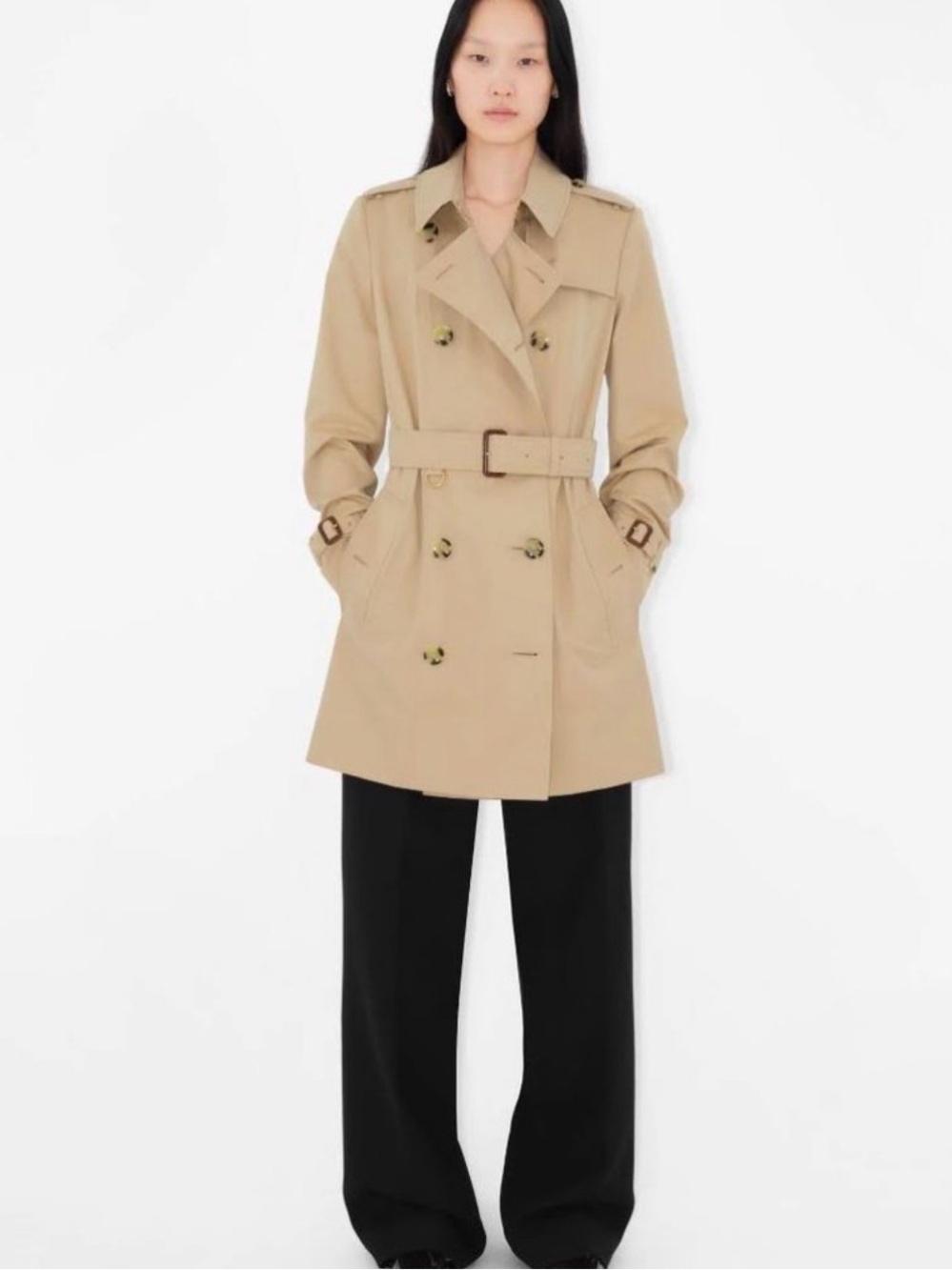 Burberry Short Chelsea Heritage Trench Coat  Medium - Picture 5 of 15